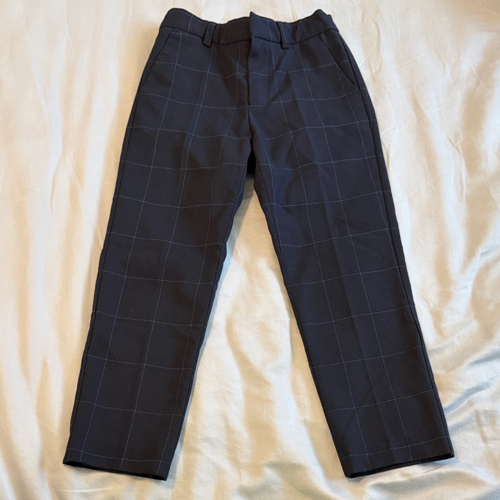 Zara Kids 6 Blue Checkered Formal Pants
